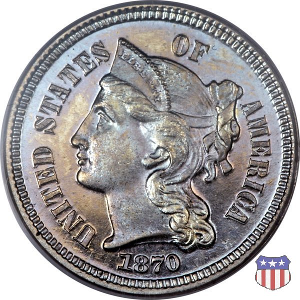 Nickel Three Cent (1865-1889) 1870 (Philadelphia)