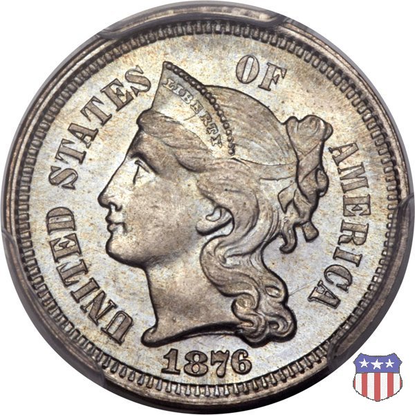 Nickel Three Cent (1865-1889) 1876 (Philadelphia)