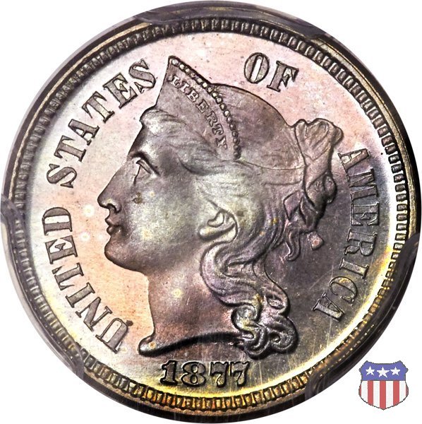 Nickel Three Cent (1865-1889) 1877 (Philadelphia)