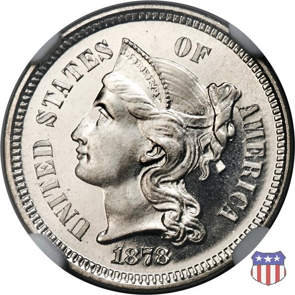 Nickel Three Cent (1865-1889) 1878 (Philadelphia)