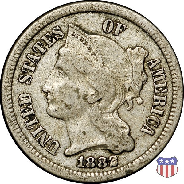 Nickel Three Cent (1865-1889) 1882 (Philadelphia)