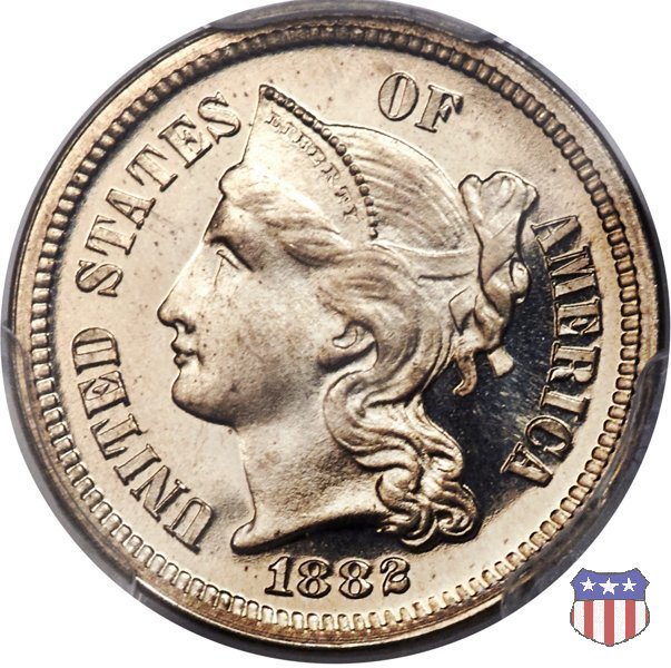 Nickel Three Cent (1865-1889) 1882 (Philadelphia)