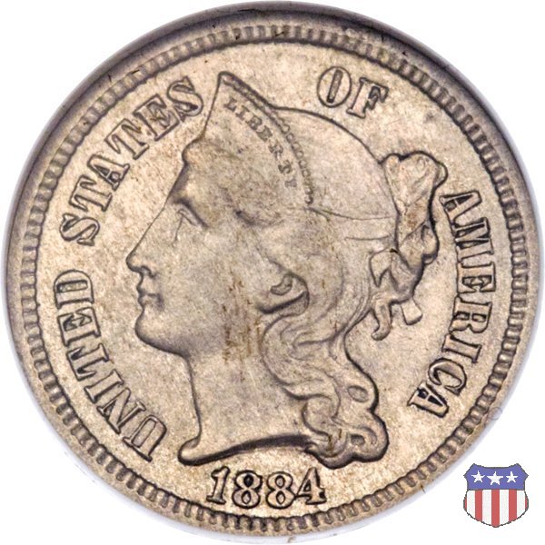 Nickel Three Cent (1865-1889) 1884 (Philadelphia)