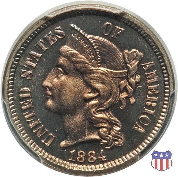 Nickel Three Cent (1865-1889) 1884 (Philadelphia)