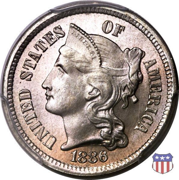 Nickel Three Cent (1865-1889) 1886 (Philadelphia)