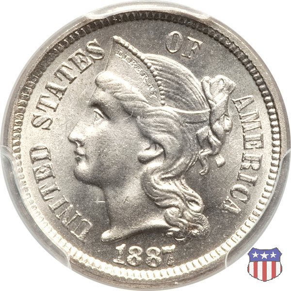 Nickel Three Cent (1865-1889) 1887 (Philadelphia)