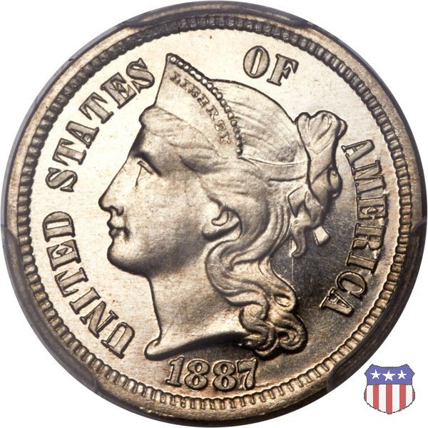 Nickel Three Cent (1865-1889) 1887 (Philadelphia)