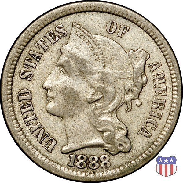 Nickel Three Cent (1865-1889) 1888 (Philadelphia)