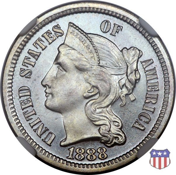 Nickel Three Cent (1865-1889) 1888 (Philadelphia)