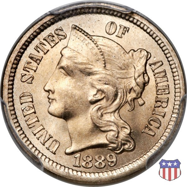 Nickel Three Cent (1865-1889) 1889 (Philadelphia)