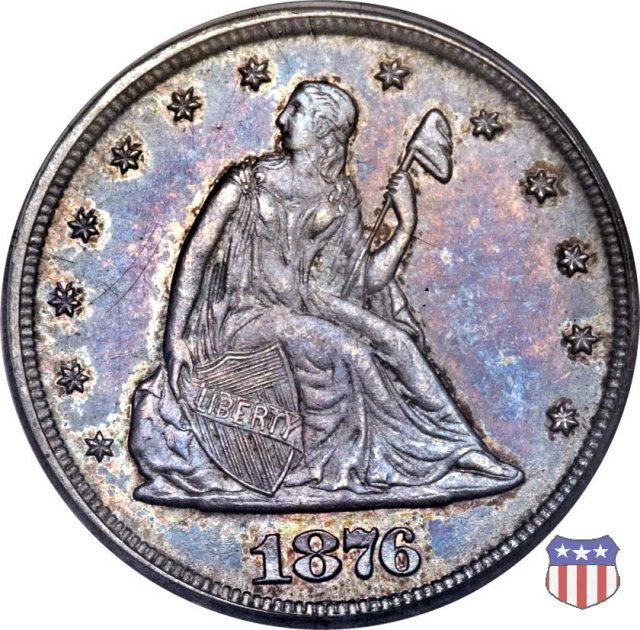 Seated Liberty Twenty-cent pieces (1875-1878) 1876 (Carson City)