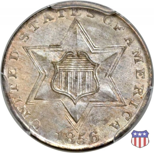 Silver Three Cent (Trimes) (1851-1873) 1856 (Philadelphia)