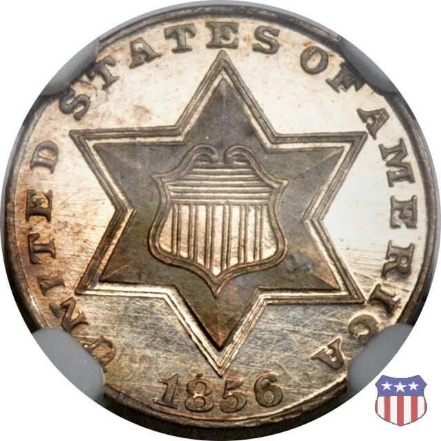 Silver Three Cent (Trimes) (1851-1873) 1856 (Philadelphia)