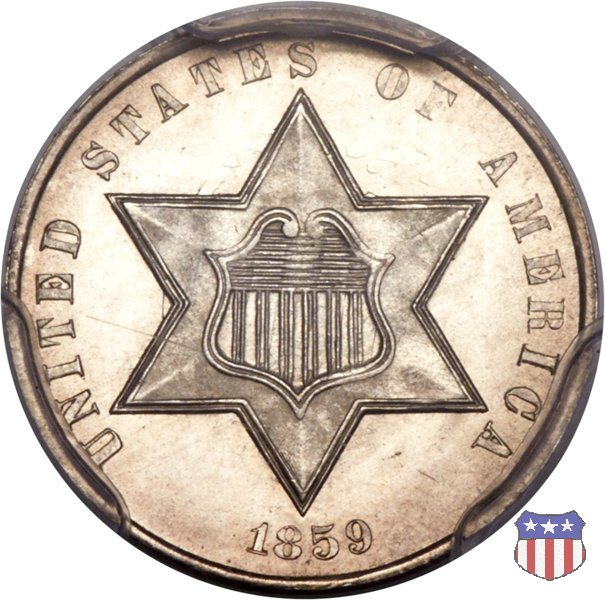 Silver Three Cent (Trimes) (1851-1873) 1859 (Philadelphia)