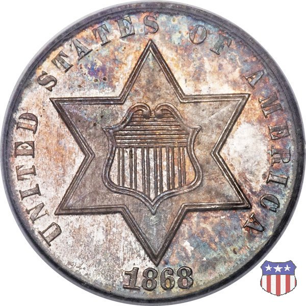 Silver Three Cent (Trimes) (1851-1873) 1868 (Philadelphia)