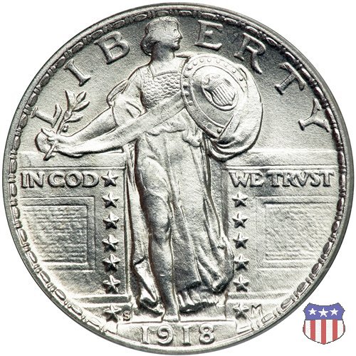 Standing Liberty - Variety 2 (1917-1930) 1918 (San Francisco)