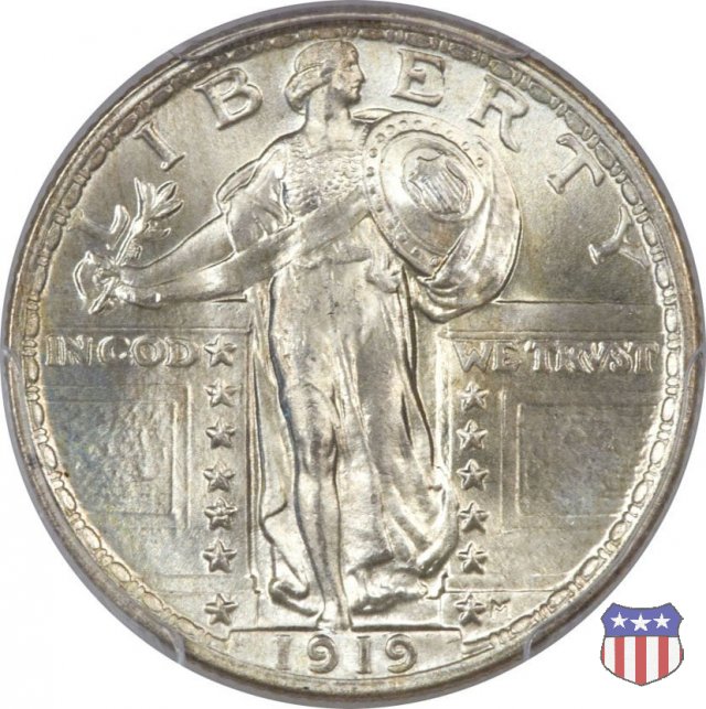 Standing Liberty - Variety 2 (1917-1930) 1919 (Philadelphia)