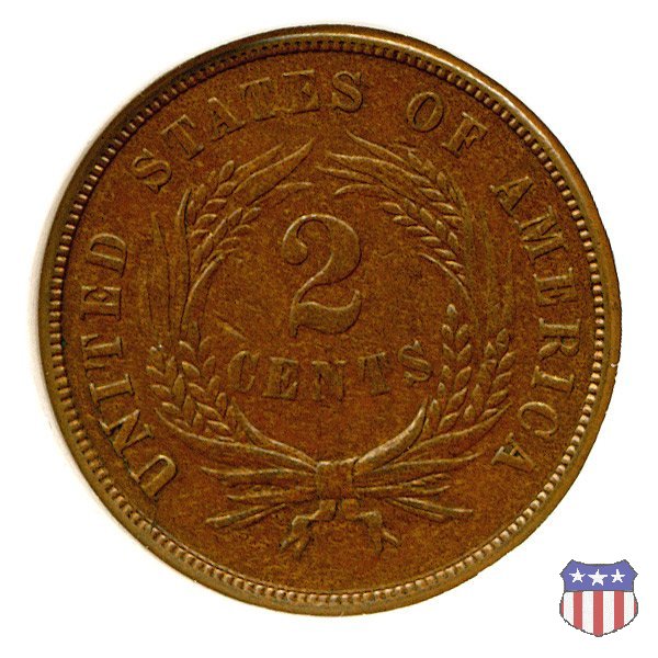 Two Cents "Union Shield" (1864-1873) 1867 (Philadelphia)