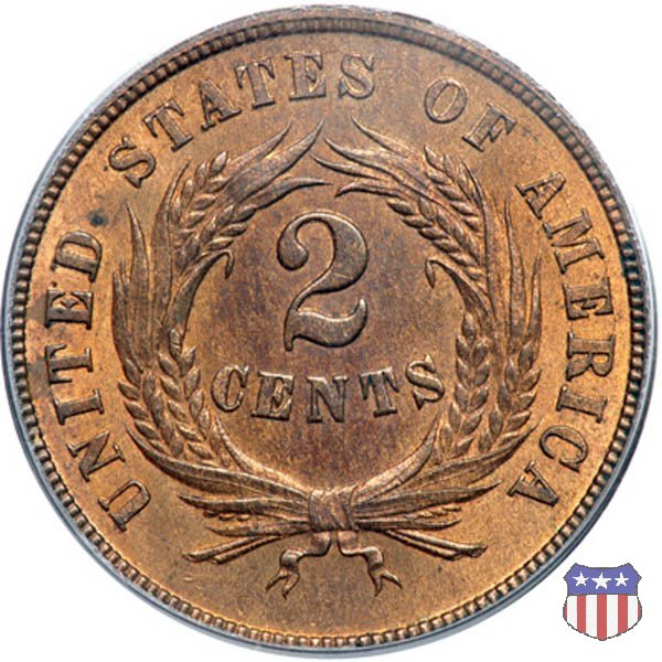 Two Cents "Union Shield" (1864-1873) 1868 (Philadelphia)