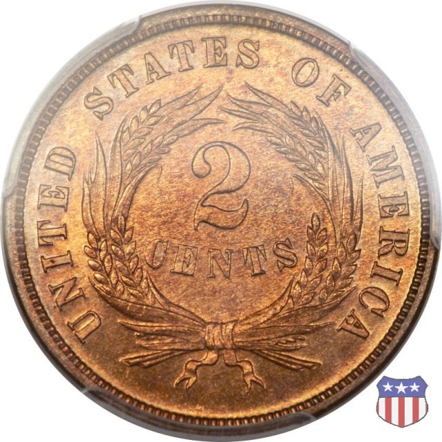 Two Cents "Union Shield" (1864-1873) 1869 (Philadelphia)