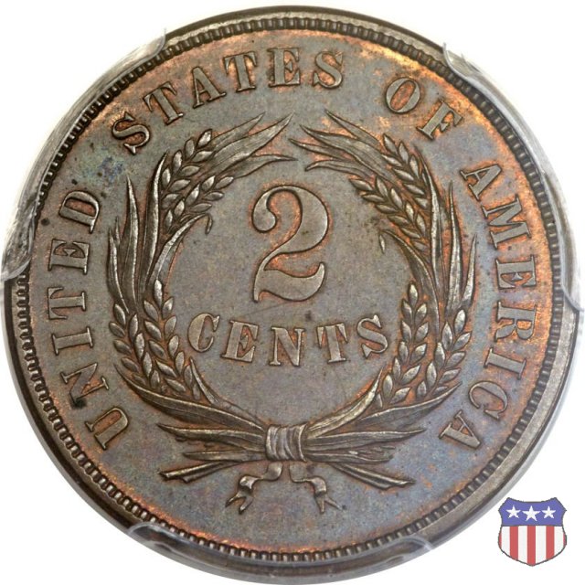 Two Cents "Union Shield" (1864-1873) 1873 (Philadelphia)