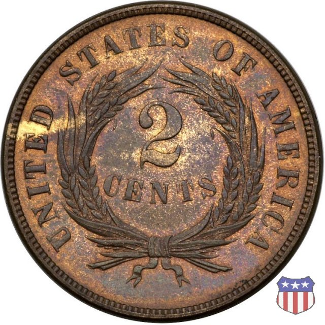 Two Cents "Union Shield" (1864-1873) 1973 (Philadelphia)
