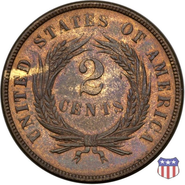 Two Cents "Union Shield" (1864-1873) 1973 (Philadelphia)