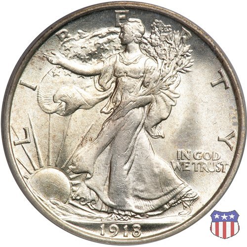 Walking Liberty (1916-1947) 1918 (Denver)