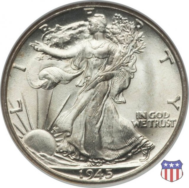 Walking Liberty (1916-1947) 1945 (Denver)