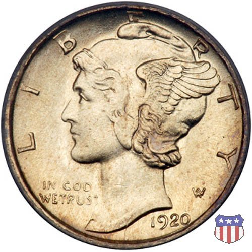 Winged Liberty Head or Mercury (1916-1945) 1920 (Denver)