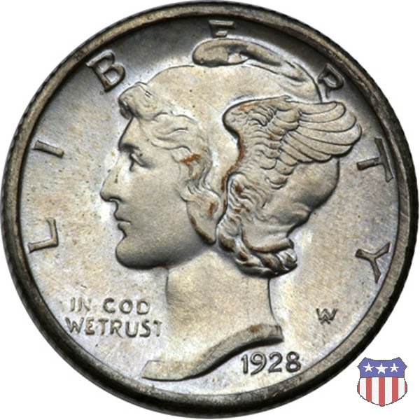 Winged Liberty Head or Mercury (1916-1945) 1928 (Denver)