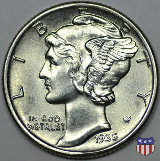 Winged Liberty Head or Mercury (1916-1945) 1935 (Philadelphia)