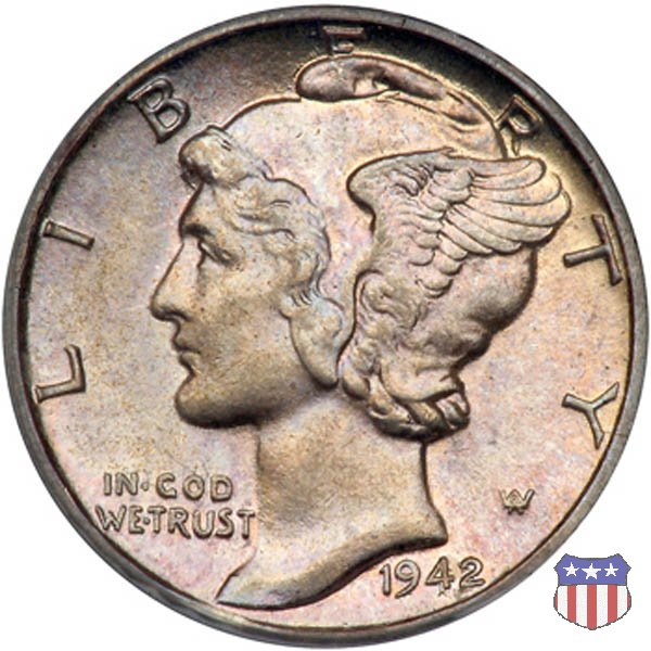 Winged Liberty Head or Mercury (1916-1945) 1942 (Denver)