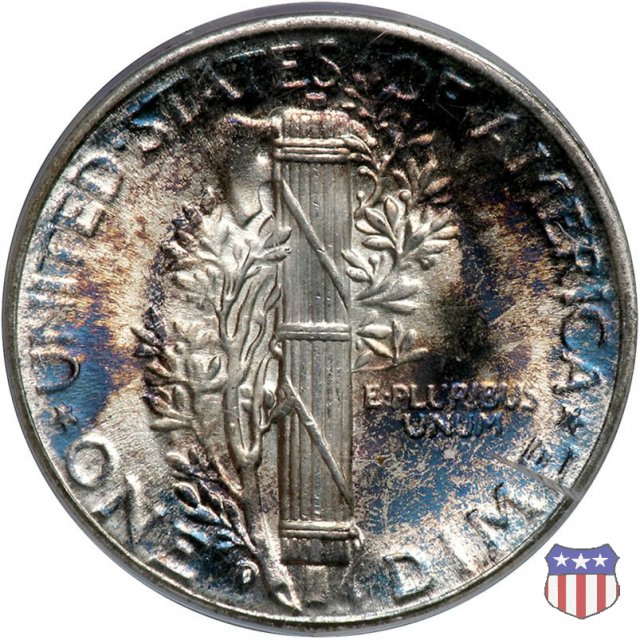 Winged Liberty Head or Mercury (1916-1945) 1945 (Denver)