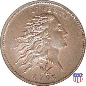Flowing Hair - Wreath Reverse (1793) 1793 (Philadelphia)