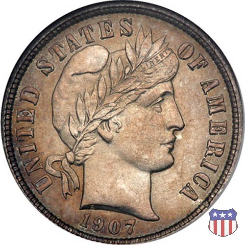 Barber or Liberty Head (1892-1916) 1907 (Denver) Barber or Liberty Head (1892-1916) 1907 (Denver)