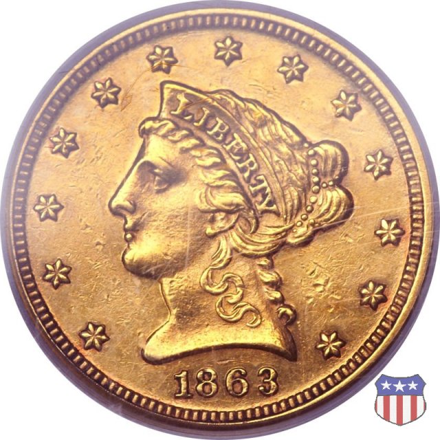 Liberty Head (1840-1907) 1863 (Philadelphia) Liberty Head (1840-1907) 1863 (Philadelphia)