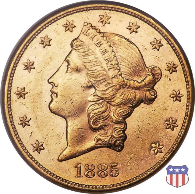Liberty Head - Motto, TWENTY DOLLARS (1877-1907) 1885 (San Francisco) Liberty Head - Motto, TWENTY DOLLARS (1877-1907) 1885 (San Francisco)