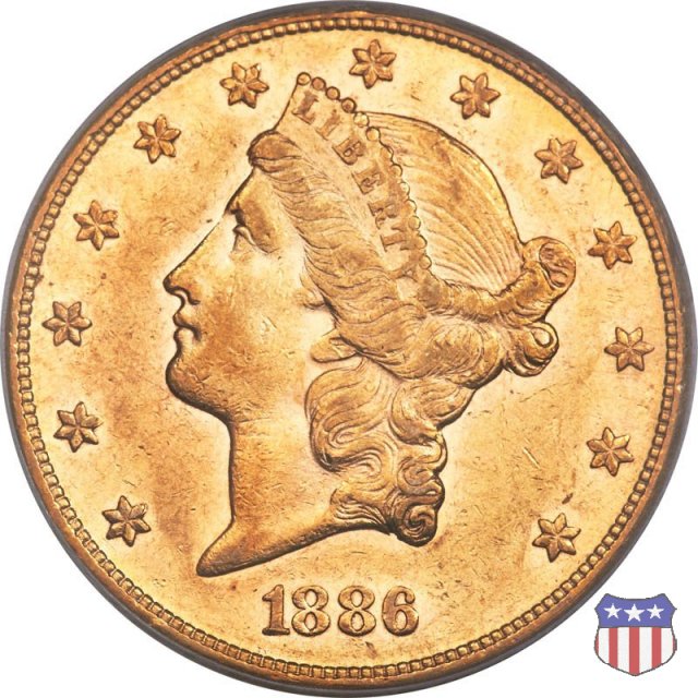 Liberty Head - Motto, TWENTY DOLLARS (1877-1907) 1886 (Philadelphia) Liberty Head - Motto, TWENTY DOLLARS (1877-1907) 1886 (Philadelphia)