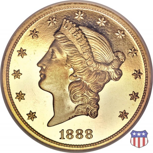 Liberty Head - Motto, TWENTY DOLLARS (1877-1907) 1888 (Philadelphia) Liberty Head - Motto, TWENTY DOLLARS (1877-1907) 1888 (Philadelphia)