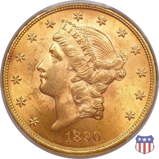 Liberty Head - Motto, TWENTY DOLLARS (1877-1907) 1890 (Philadelphia) Liberty Head - Motto, TWENTY DOLLARS (1877-1907) 1890 (Philadelphia)