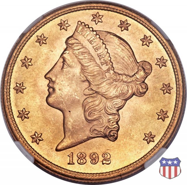 Liberty Head - Motto, TWENTY DOLLARS (1877-1907) 1892 (San Francisco) Liberty Head - Motto, TWENTY DOLLARS (1877-1907) 1892 (San Francisco)