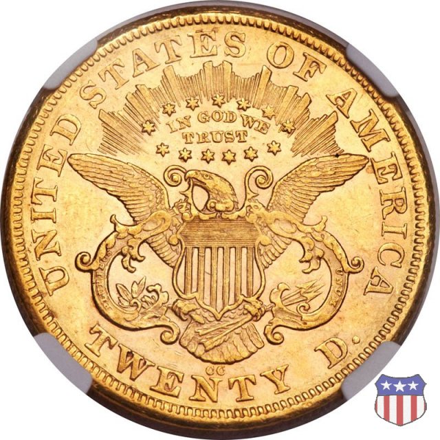 Liberty Head - Motto, Value TWENTY D. (1866-1876) 1876 (Carson City) Liberty Head - Motto, Value TWENTY D. (1866-1876) 1876 (Carson City)