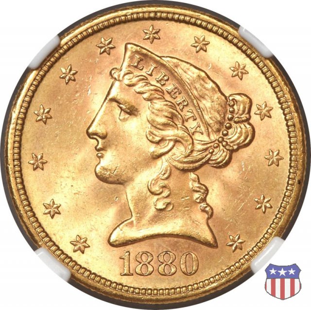 Liberty Head, Motto above Eagle (1866-1908) 1880 (San Francisco) Liberty Head, Motto above Eagle (1866-1908) 1880 (San Francisco)