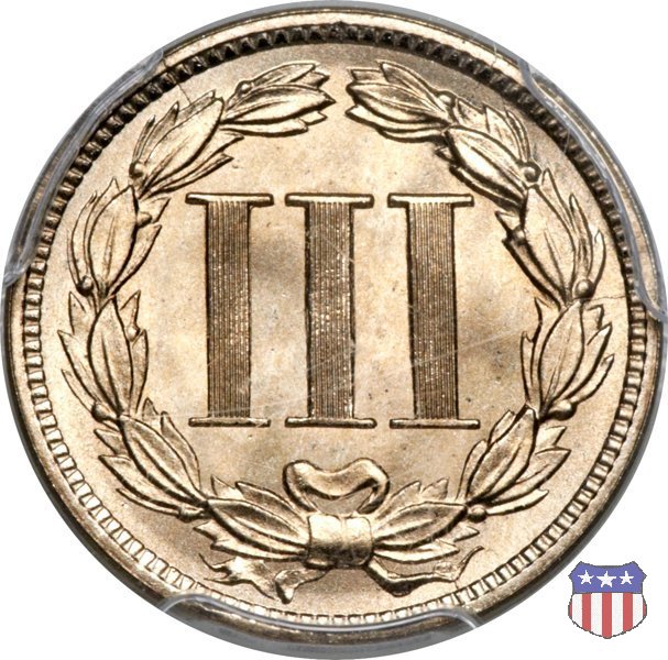 Nickel Three Cent (1865-1889) 1889 (Philadelphia)