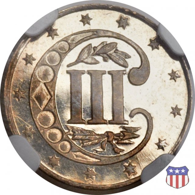 Silver Three Cent (Trimes) (1851-1873) 1856 (Philadelphia)