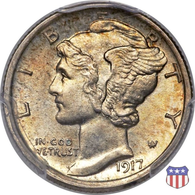Winged Liberty Head or Mercury (1916-1945) 1917 (Denver) Winged Liberty Head or Mercury (1916-1945) 1917 (Denver)