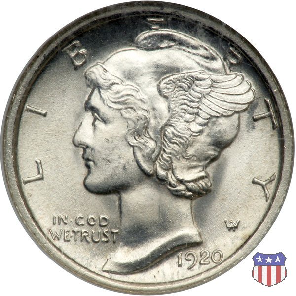 Winged Liberty Head or Mercury (1916-1945) 1920 (Philadelphia) Winged Liberty Head or Mercury (1916-1945) 1920 (Philadelphia)
