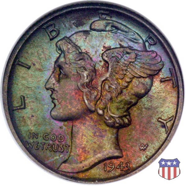 Winged Liberty Head or Mercury (1916-1945) 1943 (San Francisco) Winged Liberty Head or Mercury (1916-1945) 1943 (San Francisco)